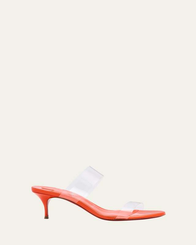 Just Nothing Clear Red Sole Slide Sandals